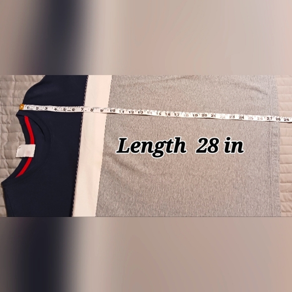 Vintage 2002 Tommy Hilfiger Jeans Men's XL Blue White Gray Color Block S/S Shirt - Picture 10 of 10